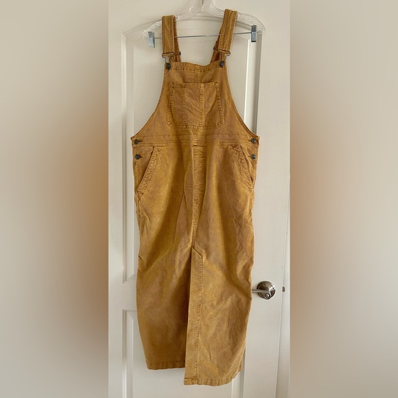 We The Free Dresses & Skirts - WE THE FREE (Free People)Women Tan Holly Skirtall Midi Corduroy Overall Dress-M